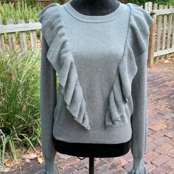 Loverich Sweater Adorable Ruffled Bell Sleeve Sweater 💜 - Picture 1 of 11